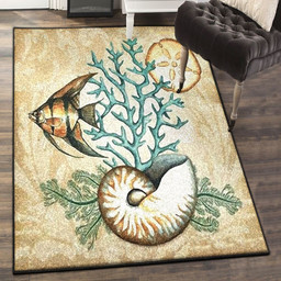 Marines Fan Carpet Marine Rug Rectangle Rugs Washable Area Rug Non-Slip Carpet For Living Room Bedroom Area Rug Small (3 X 5 FT)