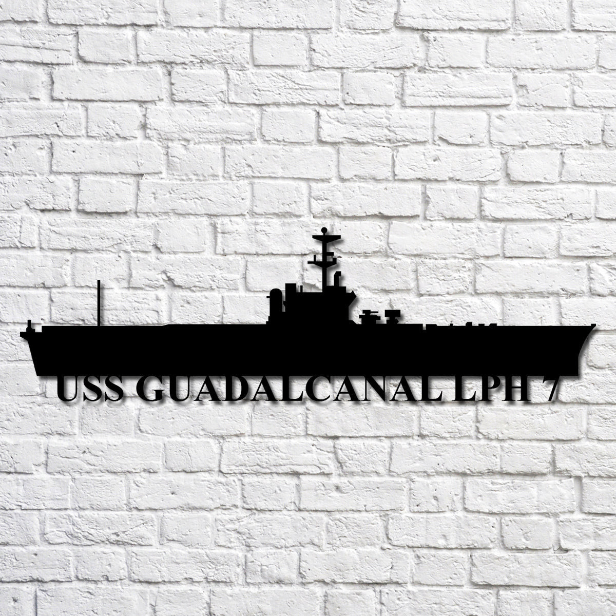 Uss Guadalcanal Lph 7 Navy Ship Metal Art, Custom Us Navy Ship Cut Metal Sign, Gift For Navy Veteran, Navy Ships Silhouette Metal Art, Navy Home Decor Laser Cut Metal Signs Custom Gift Ideas 12x12IN