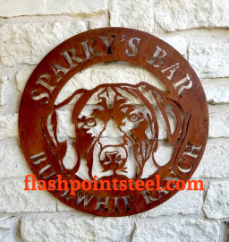 Labrador Retriever Dog Sign, Hunting Dog, Entrance Sign, Wall Decor, Plasma Cut Steel Sign, Custom Sign, Welcome Sign, Personalized Laser Cut Metal Signs Custom Gift Ideas 14x14IN