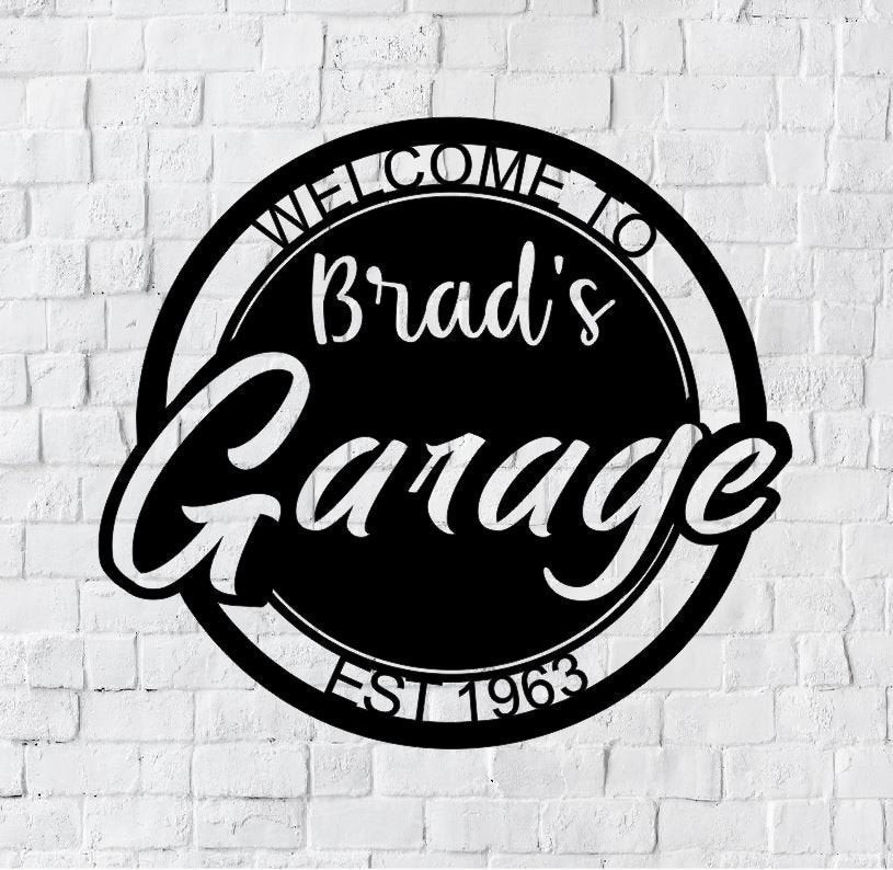 Personalized Garage Sign, Garage Metal Art, Garage Home Decor, Garage Sign Home Decor, Metal Wall Art, Laser Cut Metal Signs Custom Gift Ideas 12x12IN