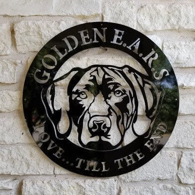 Labrador Retriever Dog Sign, Hunting Dog, Entrance Sign, Wall Decor, Plasma Cut Steel Sign, Custom Sign, Welcome Sign, Personalized Laser Cut Metal Signs Custom Gift Ideas 12x12IN