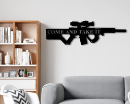 Gun Metal Sign, Custom Gun Sign, Personalized Armory Sign, Gun Metal Wall Art, Father's Day Gift, Hunting Gift, Gift For Him, Army Gift Laser Cut Metal Signs Custom Gift Ideas 14x14IN