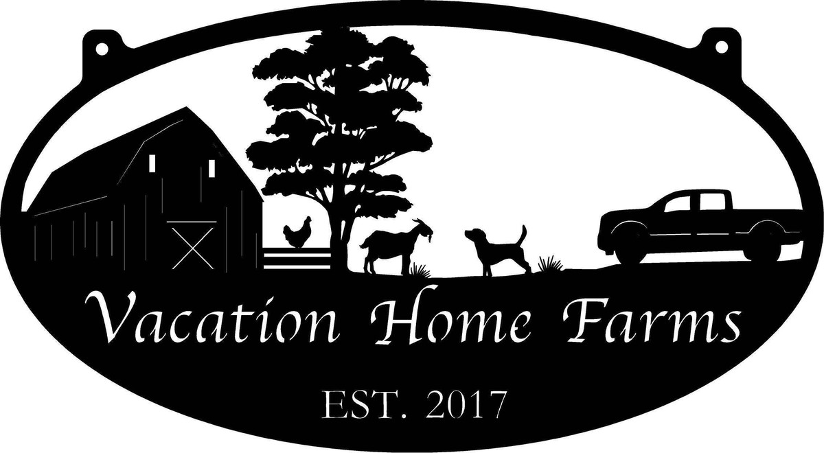 Metal Farm Sign With Fence And Chicken, Goat And Pickup, Metal Wall Art, Metal House Sign Laser Cut Metal Signs Custom Gift Ideas 12x12IN