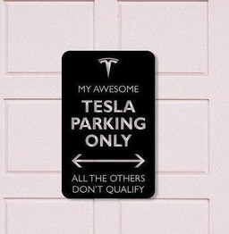 Tesla Parking Only, Your Custom Text Metal Parking Sign, Wall Art, Metal Sign, Reserved Parking Sign, Novelty Gift, Employee Parking Signs Laser Cut Metal Signs Custom Gift Ideas 12x12IN