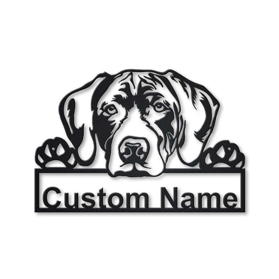 Personalized German Shorthaired Pointer Dog Metal Sign Art, Custom German Shorthaired Pointer Metal Sign, Birthday Gift, Animal Funny Laser Cut Metal Signs Custom Gift Ideas 12x12IN