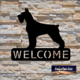 Schnauzer Sign, Dog House, Family Dog, Entrance Sign, Wall Decor, Plasma Cut Steel, Custom Sign, Welcome Sign, Personalized Laser Cut Metal Signs Custom Gift Ideas 14x14IN