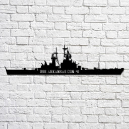 Uss Arkansas Cgn41 Navy Ship Metal Art, Custom Us Navy Ship Cut Metal Sign, Gift For Navy Veteran, Navy Ships Silhouette Metal Art, Navy Home Decor Laser Cut Metal Signs Custom Gift Ideas 12x12IN