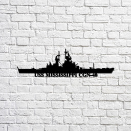 USS Mississippi CGN40 Navy Ship Metal Sign, Memory Wall Metal Sign Gift for Navy Veteran Laser Cut Metal Signs Custom Gift Ideas 12x12IN