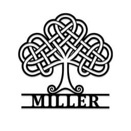 Personalized Tree Of Life Irish Celtic Knot Metal Sign Laser Cut Metal Signs Custom Gift Ideas 14x14IN