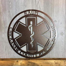 Star Of Life Paramedic Emt Sign, Cut Metal Sign, Metal Wall Art, Metal House Sign Laser Cut Metal Signs Custom Gift Ideas 14x14IN