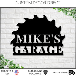 Black Friday Sale, Personalized Gift For Him, Husband Gift, Custom Garage Sign, Metal Shop Sign, Metal Workshop Sign, Metal Sign, Bestseller Laser Cut Metal Signs Custom Gift Ideas 18x18IN