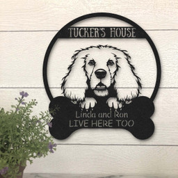 Coker Spaniel Dog Lovers Funny Personalized Metal House Sign Laser Cut Metal Signs Custom Gift Ideas 18x18IN