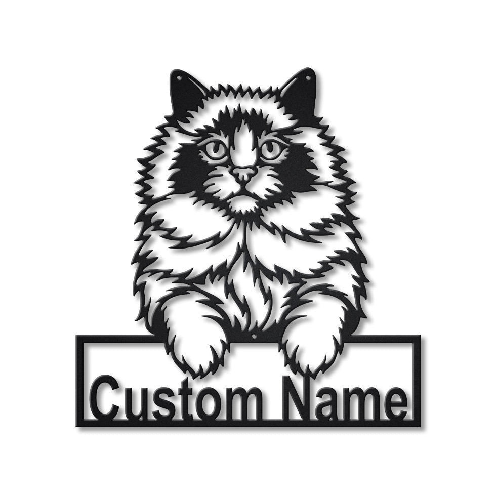 Personalized Ragdoll Cat Metal Sign Art, Custom Ragdoll Cat Metal Sign, Animal Gift, Pets Gift, Birthday Gift Laser Cut Metal Signs Custom Gift Ideas 12x12IN