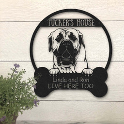 Boerboel Dog Lovers Funny Personalized Metal House Sign Laser Cut Metal Signs Custom Gift Ideas 18x18IN