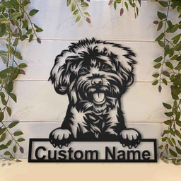 Labradoodle Personalized Metal Wall Decor, Cut Metal Sign, Metal Wall Art, Metal House Sign Laser Cut Metal Signs Custom Gift Ideas 12x12IN