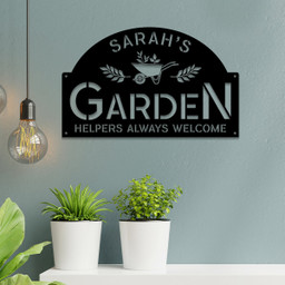 Metal Garden Sign, Custom Outdoor Garden Stake, Home Decor, Metal Laser Cut Metal Signs Custom Gift Ideas 18x18IN