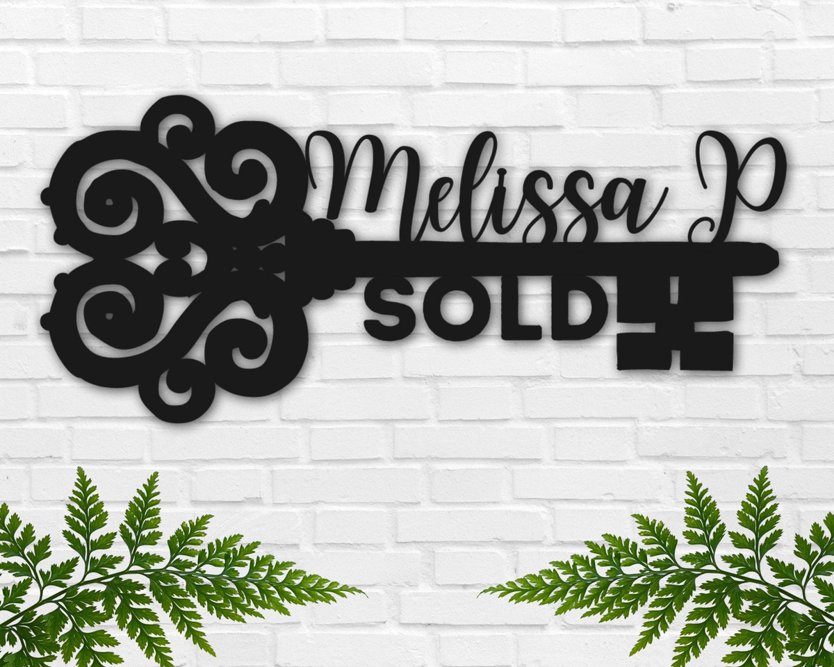 Realtor Gift Metal Sign, Real Estate Agent Marketing Gift, Promotional Item, Custom Name Sign, Personalized Metal Sign, Housewarming Gift Laser Cut Metal Signs Custom Gift Ideas 12x12IN