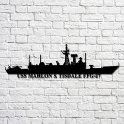 Uss Mahlon S. Tisdale Ffg27 Navy Ship Metal Art, Custom Us Navy Ship Cut Metal Sign, Gift For Navy Veteran, Navy Ships Silhouette Metal Art, Navy Home Decor Laser Cut Metal Signs Custom Gift Ideas 12x12IN