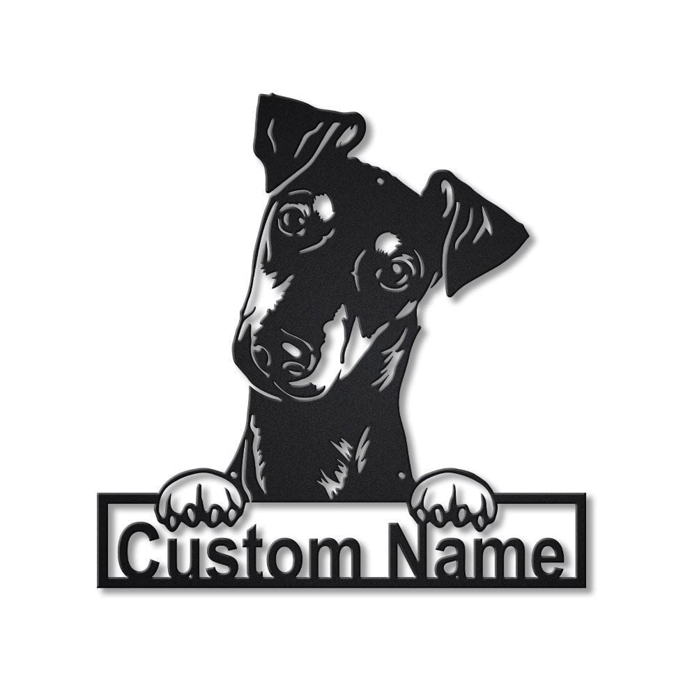 Personalized Manchester Terrier Dog Metal Sign Art, Custom Manchester Terrier Dog Metal Sign, Boxer Dog Funny, Dog Gift, Animal Custom Laser Cut Metal Signs Custom Gift Ideas 12x12IN