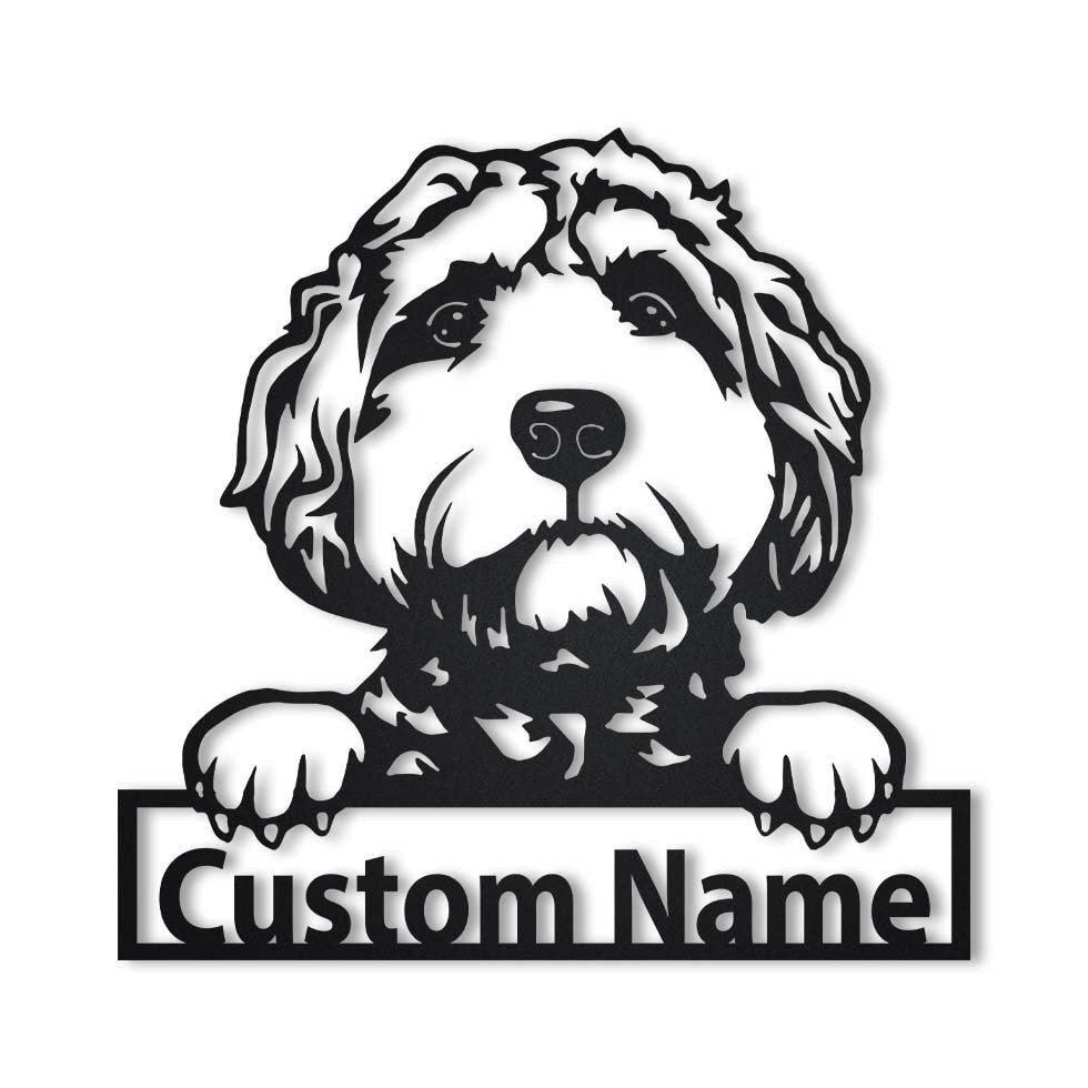 Personalized Goldendoodle Dog Metal Sign Art, Custom Goldendoodle Dog Metal Sign, Goldendoodle Dog Gifts Funny, Dog Gift, Animal Custom, Laser Cut Metal Signs Custom Gift Ideas 12x12IN