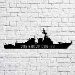 Uss Shoup Ddg 86 Navy Ship Metal Art, Gift For Navy Veteran, Navy Ships Silhouette Metal Art, Navy Home Decor Laser Cut Metal Signs Custom Gift Ideas 12x12IN