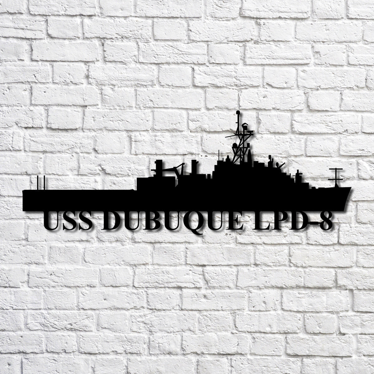 Uss Dubuque Lpd8 Navy Ship Metal Art, Custom Us Navy Ship Cut Metal Sign, Gift For Navy Veteran, Navy Ships Silhouette Metal Art, Navy Home Decor Laser Cut Metal Signs Custom Gift Ideas 12x12IN
