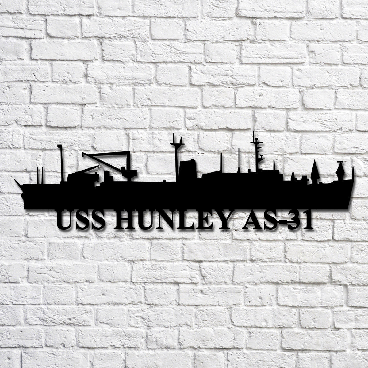 Uss Hunley As31 Navy Ship Metal Art, Custom Us Navy Ship Cut Metal Sign, Gift For Navy Veteran, Navy Ships Silhouette Metal Art, Navy Home Decor Laser Cut Metal Signs Custom Gift Ideas 12x12IN