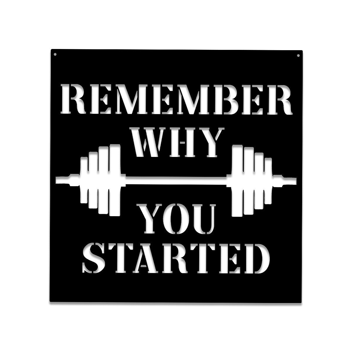 Remember Why You Started Metal Gym Sign, Metal Laser Cut Metal Signs Custom Gift Ideas 12x12IN