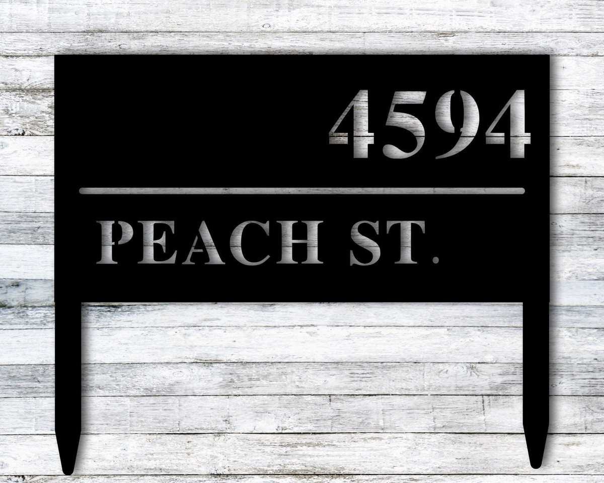 Personalized Metal Address Sign, Modern Address Sign, Realtor Gift Idea, Address Sign For Lawn, Staked Address Sign For Lawn, Custom Address, Laser Cut Metal Signs Custom Gift Ideas 12x12IN