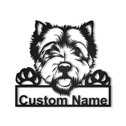 Personalized West Highland White Terrier Dog Metal Sign Art, Custom West Highland White Terrier Dog Metal Signfather&#39;s Day Gift|pets Gift, Laser Cut Metal Signs Custom Gift Ideas 12x12IN