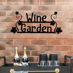 Grape Wine Garden Metal Bar Sign, Custom Pub, Tap, Lounge, Caf?, Home Wall Decor, Wedding, Anniversary Art Gift, Metal Laser Cut Metal Signs Custom Gift Ideas 24x24IN