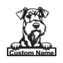 Personalized Airedale Terrier Dog Metal Sign Art, Custom Airedale Terrier Metal Sign, Airedale Terrier Funny, Dog Gift, Animal Custom, Laser Cut Metal Signs Custom Gift Ideas 12x12IN