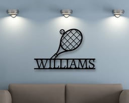 Christmas Gift, Personalized Tennis Sign, Metal Tennis Wall Art, Tennis Sign, Tennis Metal Sign, Tennis , Metal Wall Art, Sport Sign, Per, Laser Cut Metal Signs Custom Gift Ideas 14x14IN