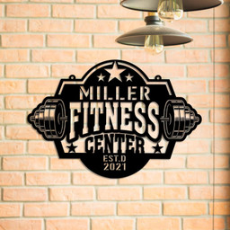 Personalized Weights Fitness Center Metal Gym Sign, Cross Fit Club, Art Gift For Him, Metal Laser Cut Metal Signs Custom Gift Ideas 18x18IN