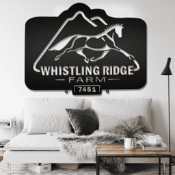 Horse Whistling Rider Of Farm Custom Welcome Sign Personalized Horse Metal Sign, Horseshoe Art, Western Decor, Initial Metal Sign, Housewarming Gift, Farmhouse Decor Afcultures Metal Wall Art Decor, Metal Laser Cut Metal Signs Custom Gift Ideas 14x14IN