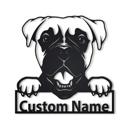 Personalized Boxer Dog Metal Sign Art, Custom Boxer Dog Metal Sign, Boxer Dog Funny, Dog Gift, Animal Custom, Laser Cut Metal Signs Custom Gift Ideas 12x12IN