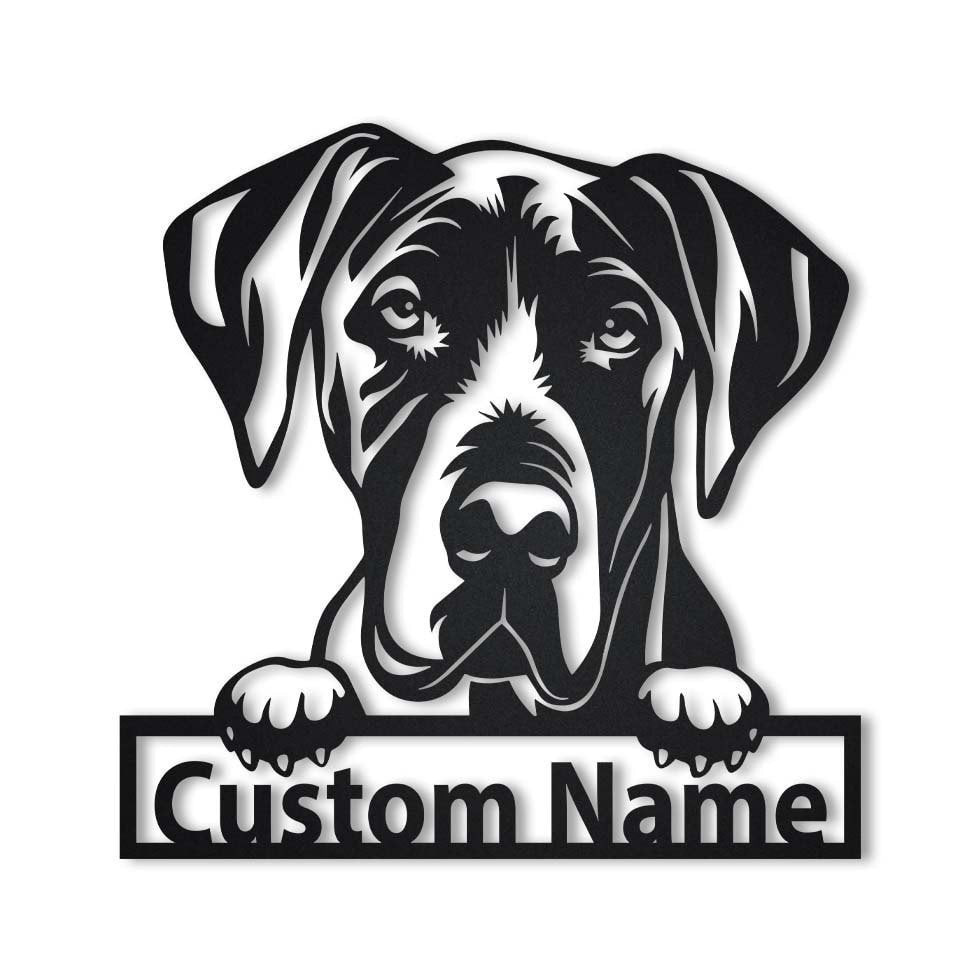Personalized Great Dane Dog Metal Sign Art, Custom Great Dane Dog Metal Sign, Birthday Gift, Animal Funny, Laser Cut Metal Signs Custom Gift Ideas 12x12IN