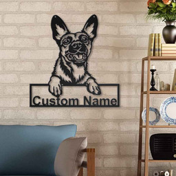 Personalized Belgian Malinois Dog Metal Sign Art, Custom Belgian Malinois Dog Metal Sign, Dog Gift, Birthday Gift, Animal Funny, Laser Cut Metal Signs Custom Gift Ideas 14x14IN