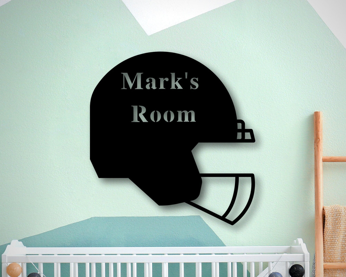Personalized Metal Football Sign, Football Gift For Boys, Personalized Football For Boys Room, Metal Football Sign, Laser Cut Metal Signs Custom Gift Ideas 12x12IN
