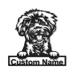 Personalized Labradoodle Dog Metal Sign Art, Custom Labradoodle Dog Metal Sign, Birthday Gift, Animal Funny, Father&#39;s Day Gift, Laser Cut Metal Signs Custom Gift Ideas 12x12IN