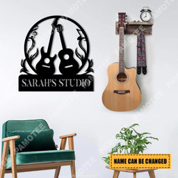 Personalized Electric Guitar, Classic Guitar Metal Art, Music Studio Wall Decoration, Metal Laser Cut Metal Signs Custom Gift Ideas 12x12IN