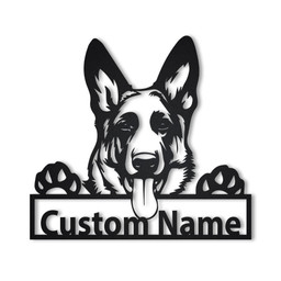 Personalized German Shepherd Dog Metal Sign Art, Custom German Shepherd Dog Metal Sign, Animal Funny, Father&#39;s Day Gift, Pet Gift, Laser Cut Metal Signs Custom Gift Ideas 12x12IN