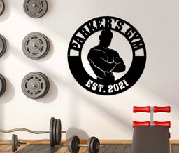 Personalized Home Gym Signs For Workout Room, Personalized Metal Sign, Home Gym Wall Art, Home Gym Decor, Gym Sign, Weight Lifting, Crossfit, Laser Cut Metal Signs Custom Gift Ideas 12x12IN