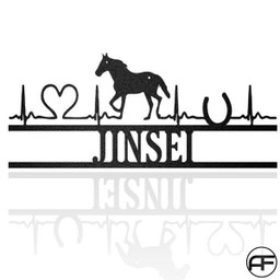 Metal Horse Sign With Heart Beat Custom Personalized Horse Metal Sign, Horseshoe Art, Western Decor, Initial Metal Sign, Housewarming Gift, Farmhouse Decor Afcultures Metal Wall Art, Metal Laser Cut Metal Signs Custom Gift Ideas 12x12IN