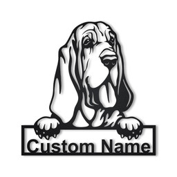 Personalized Bloodhound Dog Metal Sign Art, Custom Bloodhound Dog Metal Sign, Bloodhound Dog Dog Gifts Funny, Dog Gift, Animal Custom, Laser Cut Metal Signs Custom Gift Ideas 12x12IN