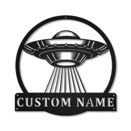 Personalized Ufo Metal Sign Art, Custom Ufo Metal Sign, Ufo Gifts Funny, Hobbie Gift, Birthday Gift, Laser Cut Metal Signs Custom Gift Ideas 12x12IN