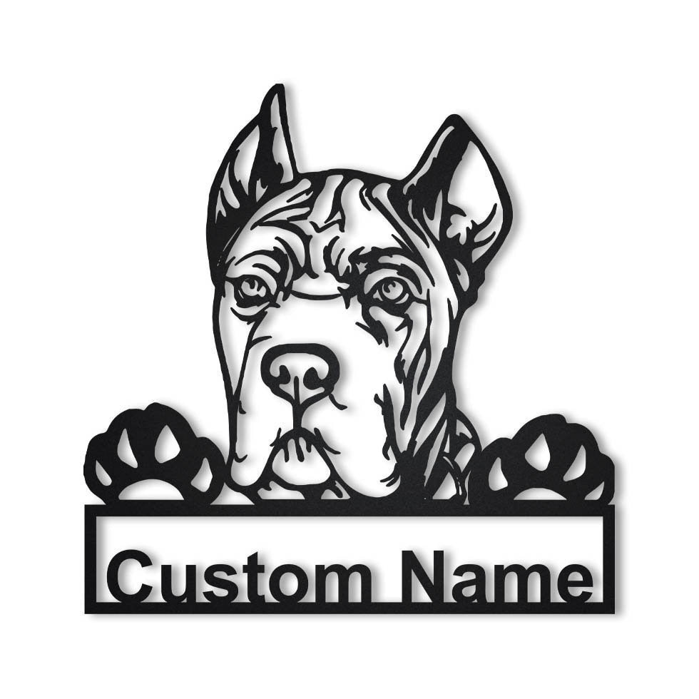 Personalized Cane Corso Dog Metal Sign Art, Custom Cane Corso Dog Metal Sign, Dog Gift, Birthday Gift, Animal Funny, Laser Cut Metal Signs Custom Gift Ideas 12x12IN