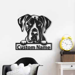 Personalized Great Dane Dog Metal Sign Art, Custom Great Dane Dog Metal Sign, Birthday Gift, Animal Funny, Laser Cut Metal Signs Custom Gift Ideas 14x14IN
