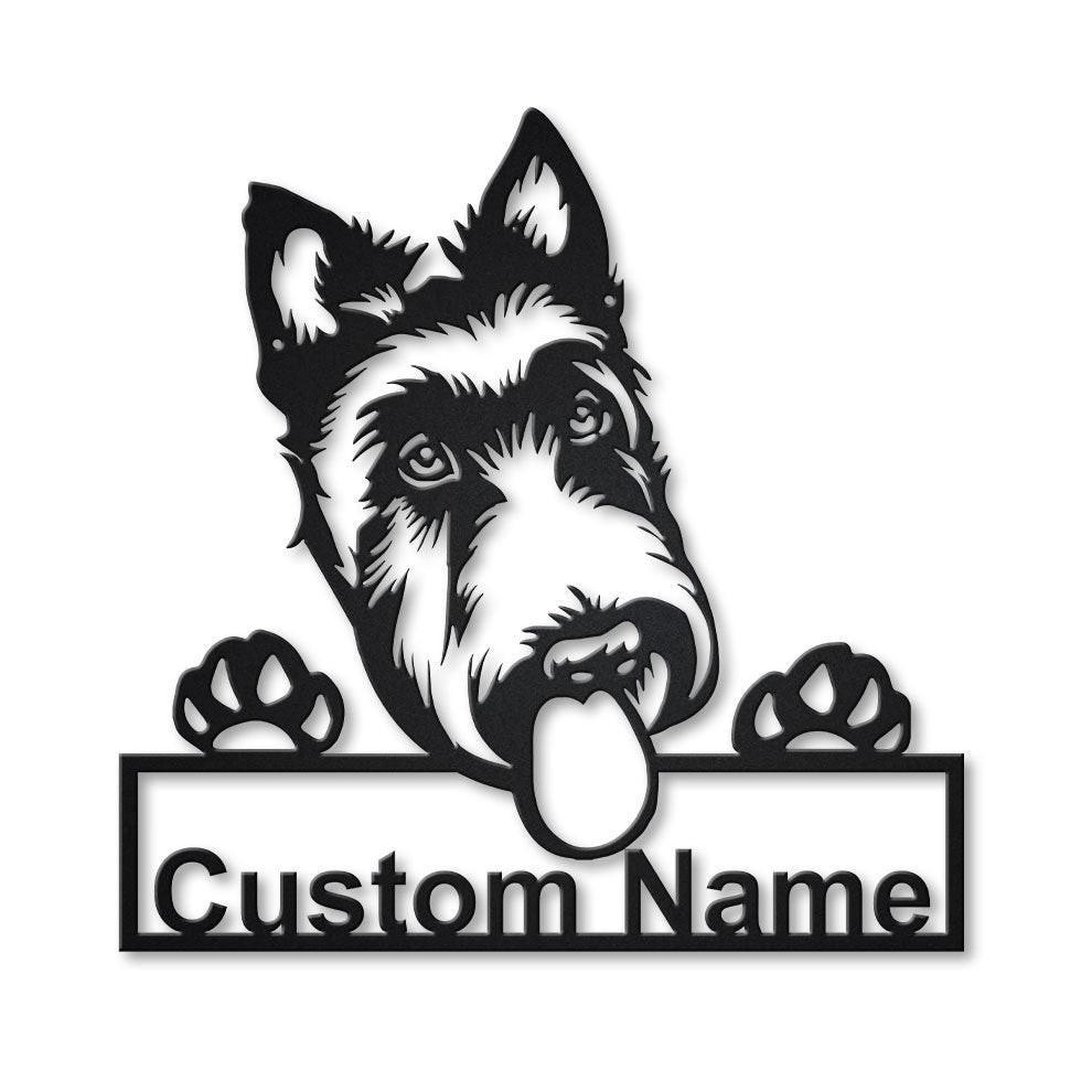 Personalized Scottish Terrier Dog Metal Sign Art, Custom Scottish Terrier Dog Metal Sign, Animal Funny, Father&#39;s Day Gift, Pets Gift, Laser Cut Metal Signs Custom Gift Ideas 12x12IN
