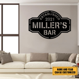 Metal Bar Sign, Custom, Tap, Lounge, Caf?, Home Wall Decor, Wedding, Anniversary Art Gift For Him/her, Metal Laser Cut Metal Signs Custom Gift Ideas 18x18IN